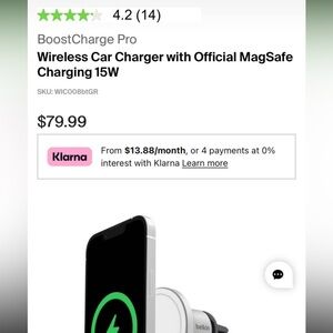 Belkin BoostCharge Pro Wireless Charger for Car